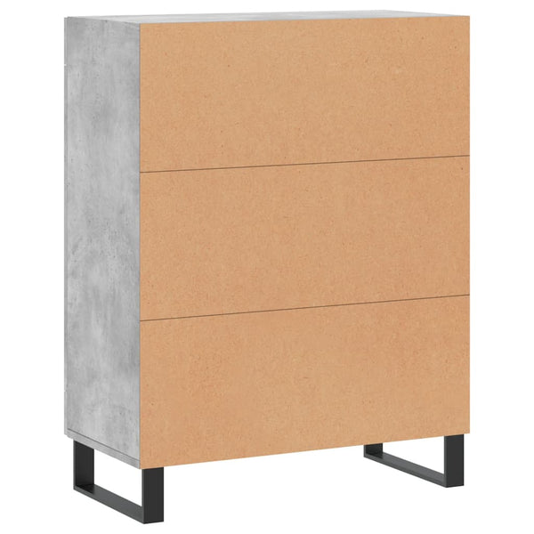 Sideboard Callum 69,5x34x90cm, Betonoptik (Holz)