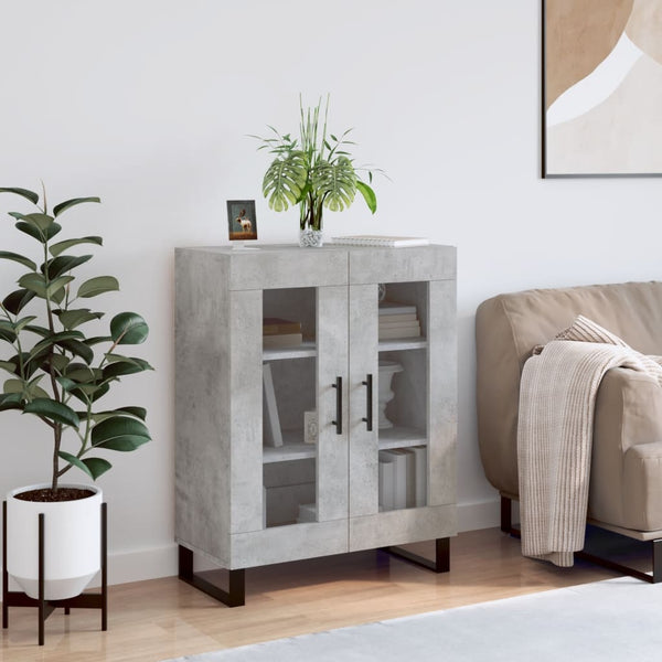 Sideboard Callum 69,5x34x90cm, Betonoptik (Holz)