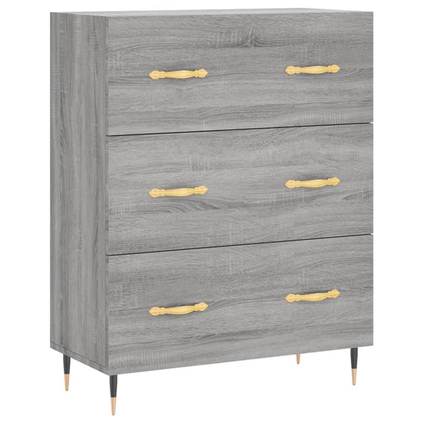 Graues Sideboard Natige 69,5x34x90cm (Holz)