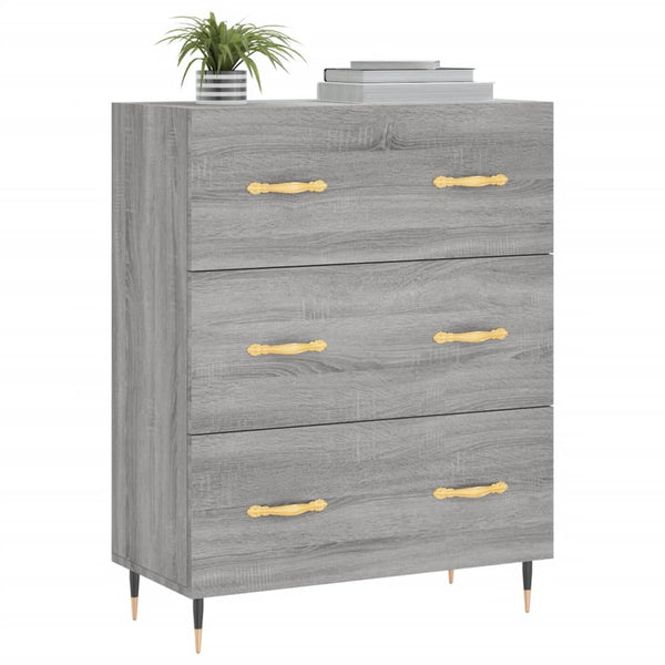 Graues Sideboard Natige 69,5x34x90cm (Holz)