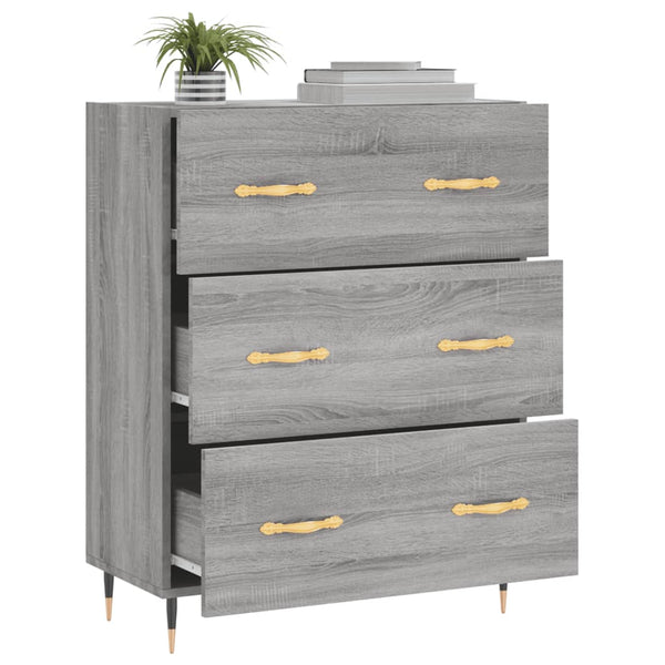 Graues Sideboard Natige 69,5x34x90cm (Holz)