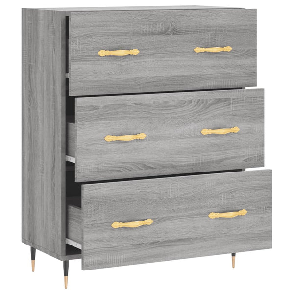 Graues Sideboard Natige 69,5x34x90cm (Holz)
