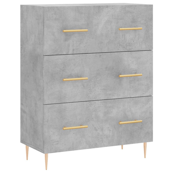 Betongraues Sideboard Serbu 69,5x34x90cm (Holz)