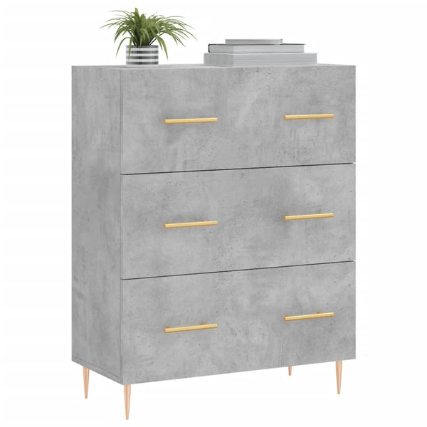 Betongraues Sideboard Serbu 69,5x34x90cm (Holz)