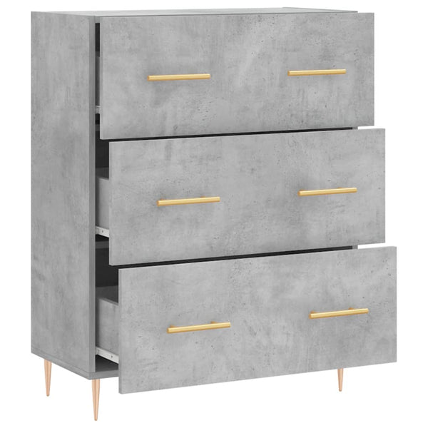 Betongraues Sideboard Serbu 69,5x34x90cm (Holz)