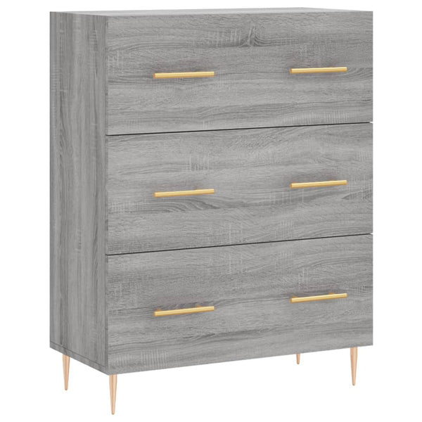 Graues Sideboard Serbu 69,5x34x90cm (Holz)
