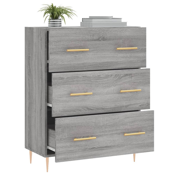 Graues Sideboard Serbu 69,5x34x90cm (Holz)