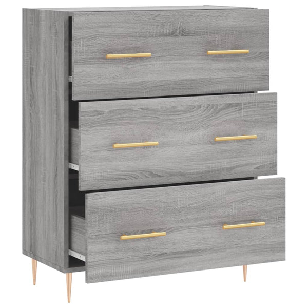 Graues Sideboard Serbu 69,5x34x90cm (Holz)