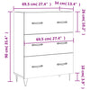 Betongraues Sideboard Noha 69,5x34x90cm (Holz)