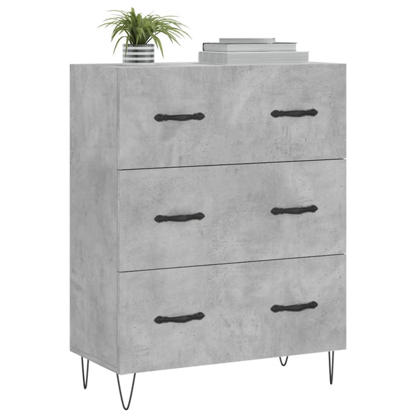 Betongraues Sideboard Noha 69,5x34x90cm (Holz)