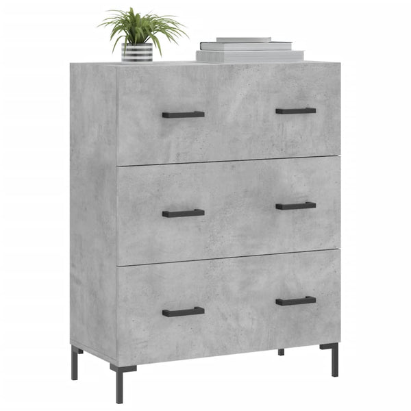 Betongraue Kommode Rofila 69,5x34x90cm (Holz)