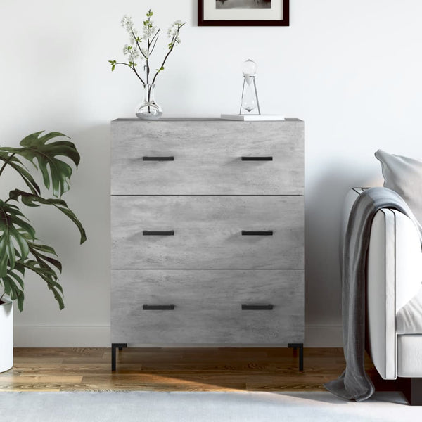 Betongraue Kommode Rofila 69,5x34x90cm (Holz)