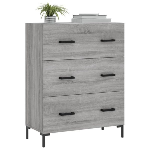 Graues Sideboard Rofila 69,5x34x90cm (Holz)
