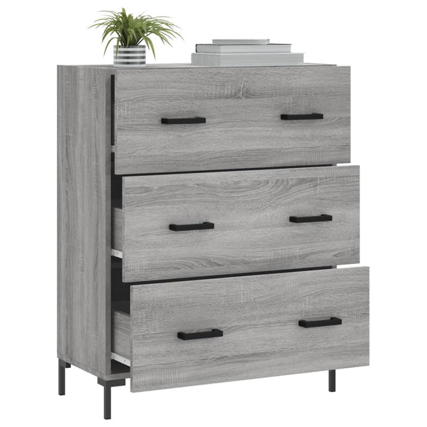 Graues Sideboard Rofila 69,5x34x90cm (Holz)