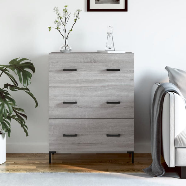 Graues Sideboard Rofila 69,5x34x90cm (Holz)