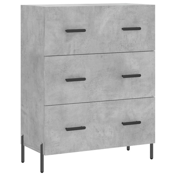 Betongraue Kommode Arcidalia 69,5x34x90cm (Holz)