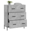 Betongraue Kommode Arcidalia 69,5x34x90cm (Holz)