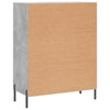 Betongraue Kommode Arcidalia 69,5x34x90cm (Holz)