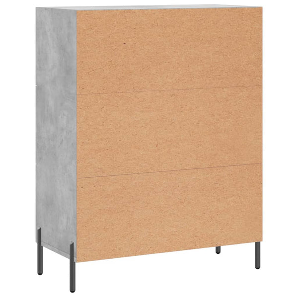 Betongraue Kommode Arcidalia 69,5x34x90cm (Holz)