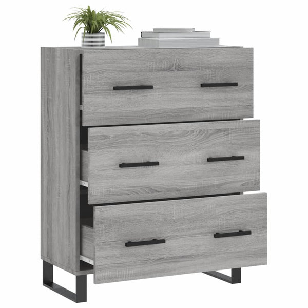 Graues Sideboard Panina 69,5x34x90cm (Holz)