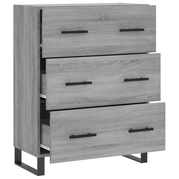 Graues Sideboard Panina 69,5x34x90cm (Holz)
