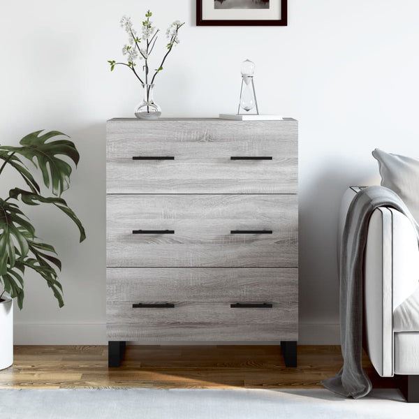 Graues Sideboard Panina 69,5x34x90cm (Holz)