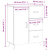 Räuchereiche-Sideboard Euterpia 69,5x34x90cm (Holz)