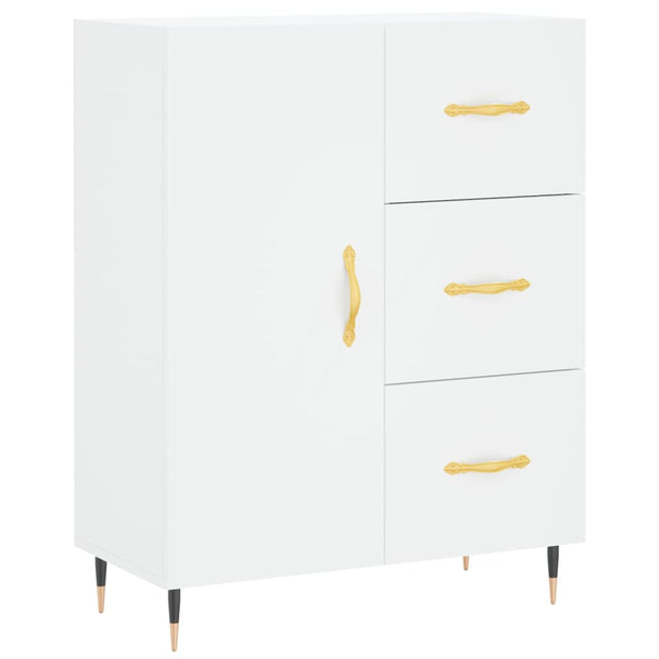 Weißes Sideboard Caramfil 69,5x34x90cm (Holz)