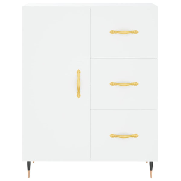 Weißes Sideboard Caramfil 69,5x34x90cm (Holz)