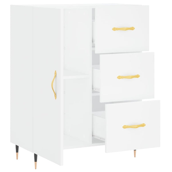 Weißes Sideboard Caramfil 69,5x34x90cm (Holz)