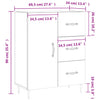 Sideboard Caramfil betongrau 69,5x34x90cm (Holz)