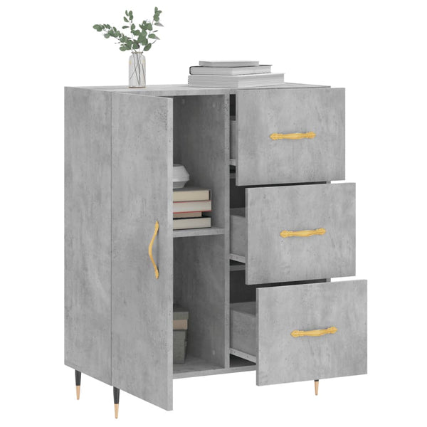 Sideboard Caramfil betongrau 69,5x34x90cm (Holz)