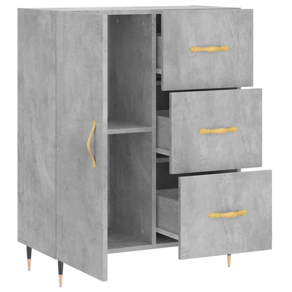 Sideboard Caramfil betongrau 69,5x34x90cm (Holz)
