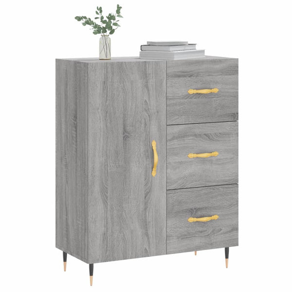 Graues Sideboard Caramfil 69,5x34x90cm (Holz)