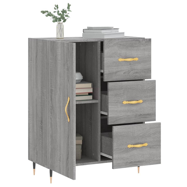 Graues Sideboard Caramfil 69,5x34x90cm (Holz)