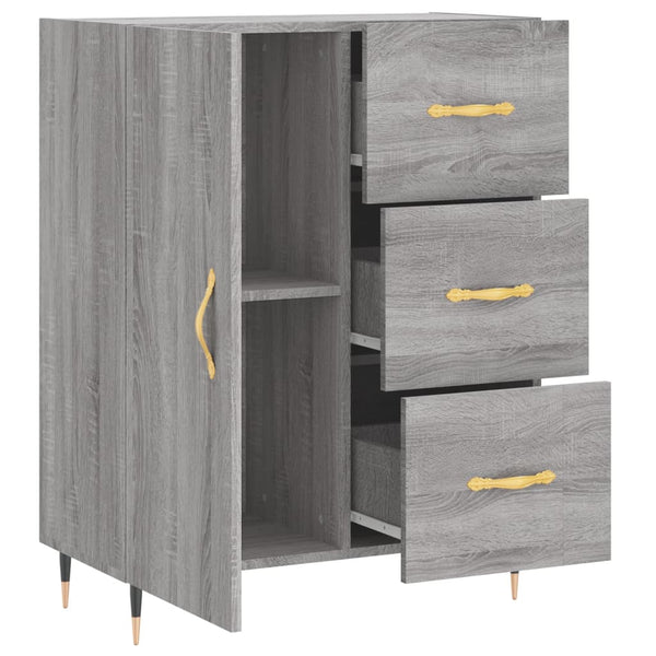 Graues Sideboard Caramfil 69,5x34x90cm (Holz)