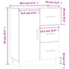 Graues Sideboard Ginas 69,5x34x90cm (Holz)