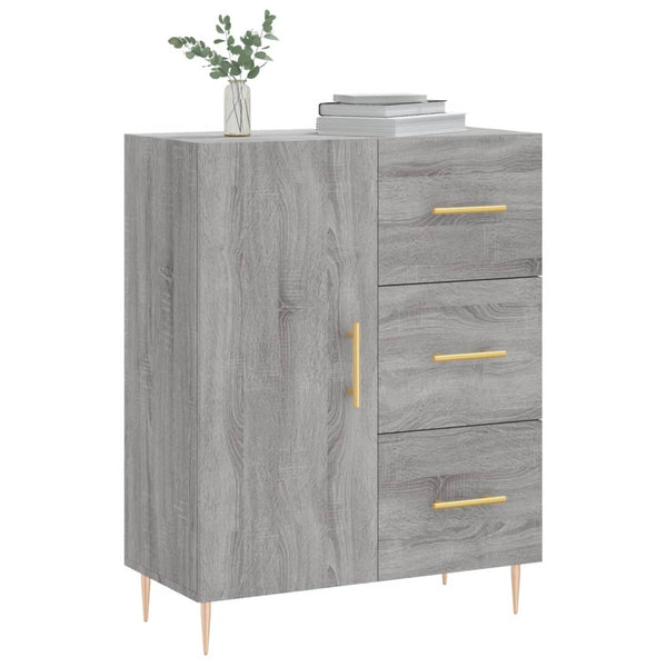 Graues Sideboard Ginas 69,5x34x90cm (Holz)