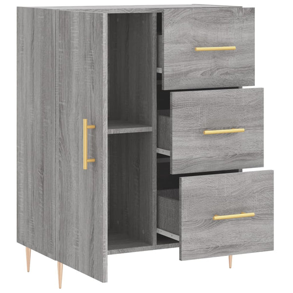 Graues Sideboard Ginas 69,5x34x90cm (Holz)