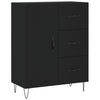 Schwarzes Sideboard Giusefina 69,5x34x90cm (Holz)