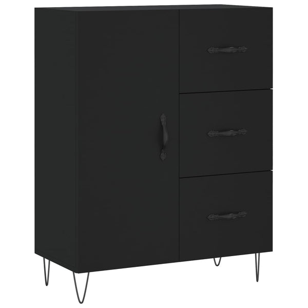 Schwarzes Sideboard Giusefina 69,5x34x90cm (Holz)