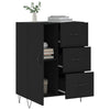Schwarzes Sideboard Giusefina 69,5x34x90cm (Holz)