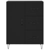 Schwarzes Sideboard Giusefina 69,5x34x90cm (Holz)
