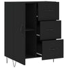Schwarzes Sideboard Giusefina 69,5x34x90cm (Holz)