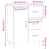 Betongraues Sideboard Giusefina 69,5x34x90cm (Holz)