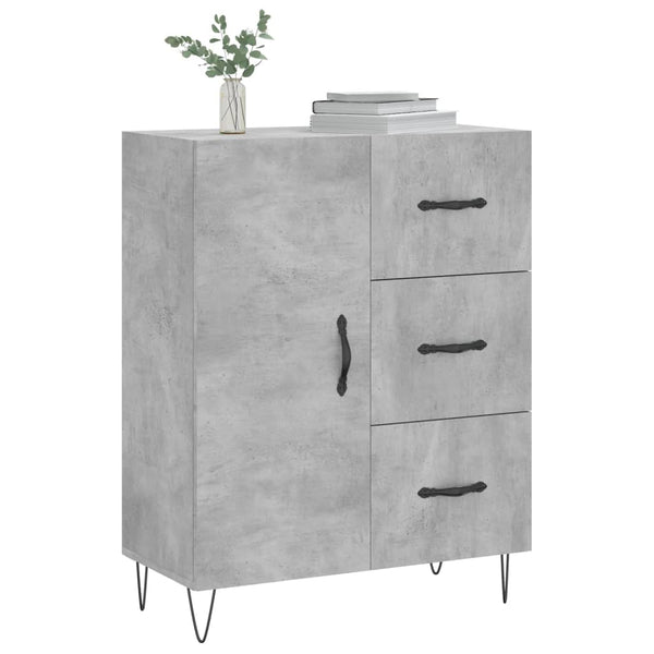 Betongraues Sideboard Giusefina 69,5x34x90cm (Holz)