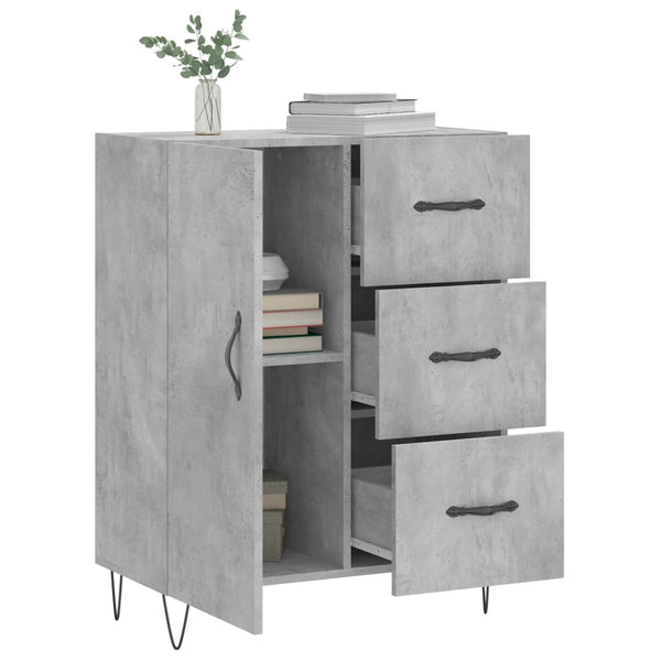 Betongraues Sideboard Giusefina 69,5x34x90cm (Holz)
