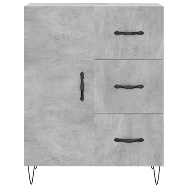 Betongraues Sideboard Giusefina 69,5x34x90cm (Holz)