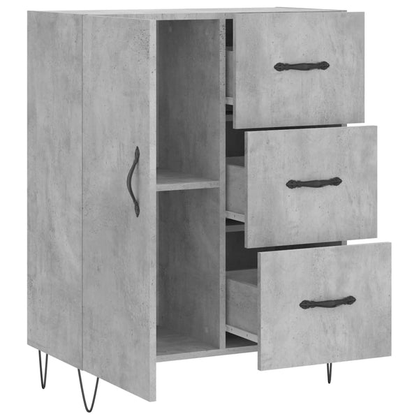Betongraues Sideboard Giusefina 69,5x34x90cm (Holz)