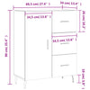 Weißes Sideboard Miloslava 69,5x34x90cm (Holz)